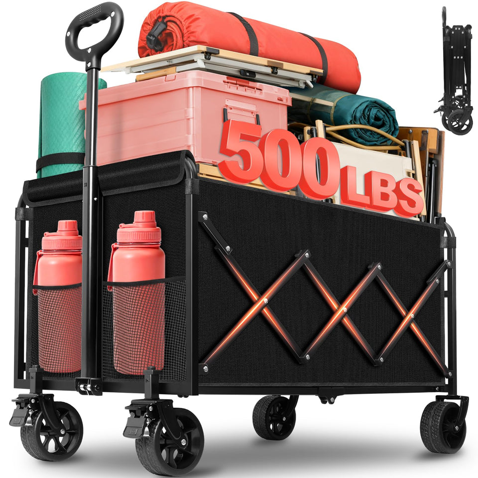 Micieitie collapsible wagon frame—strong alloy core supports heavy loads.