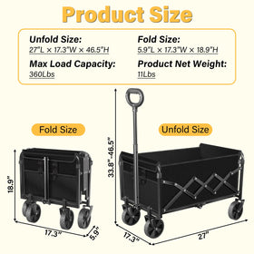 micieitie Wagons Carts Foldable market-trail usage shows versatile transport between stores and outdoors.