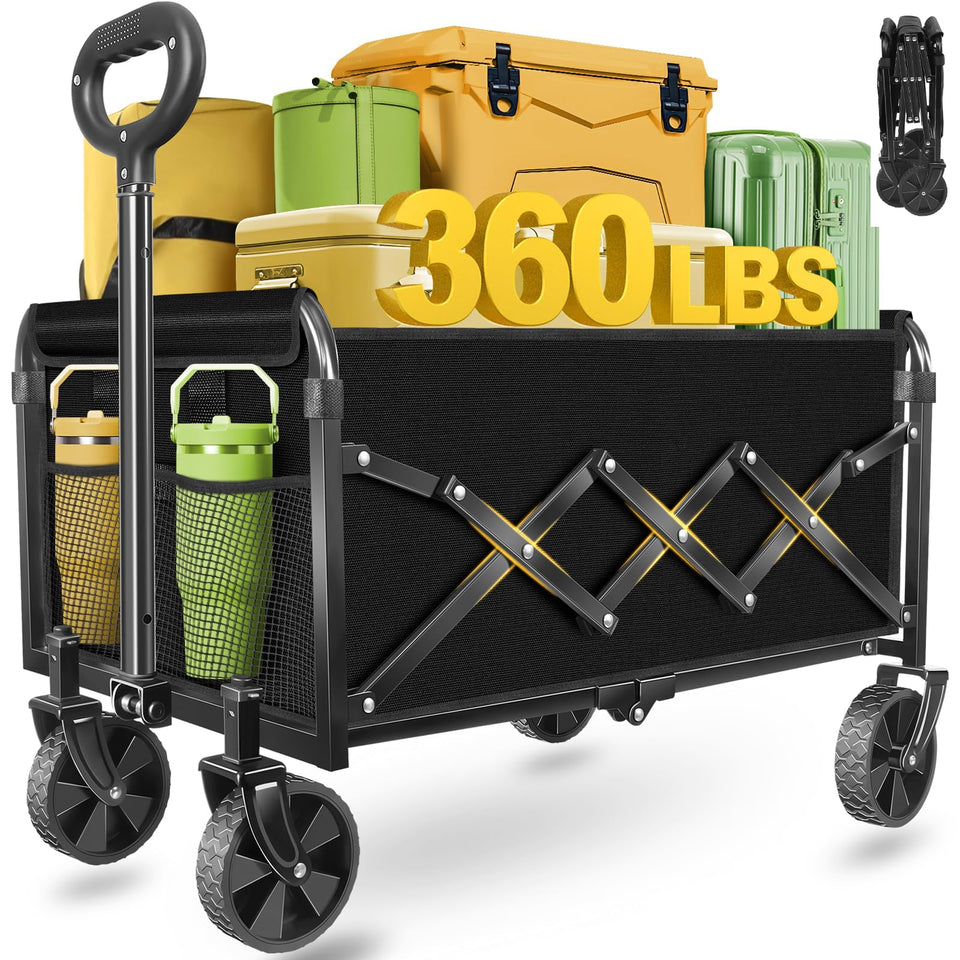 micieitie Wagons Carts Foldable open setup shows fast assembly for groceries or gear.