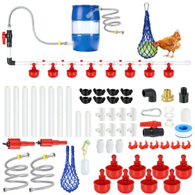 MicMingle 57pcs automatic chicken watering system with 8 cups for reliable poultry hydration