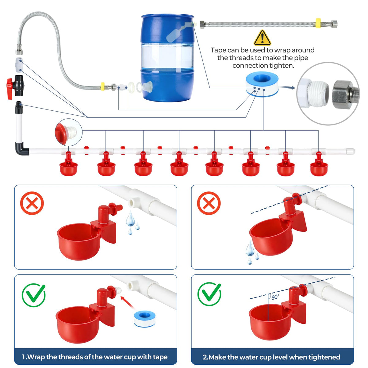MicMingle leak-proof design minimizes spills and waste in busy coops
