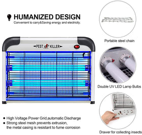 Micnaron Bug Zapper grid close-up showing protective safety grid