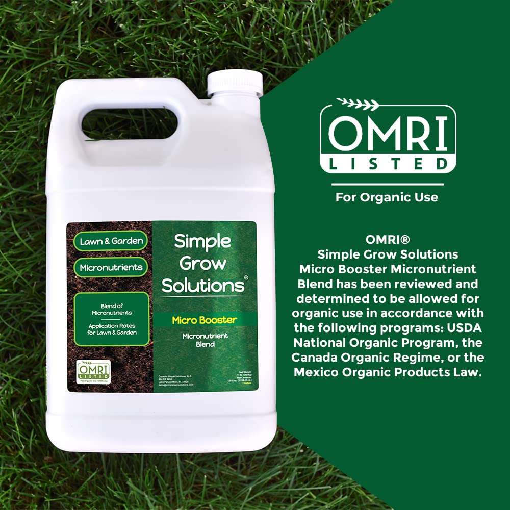 Micro Booster liquid bottle pour demonstrates easy application for fast nutrient absorption.