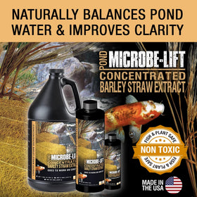 Microbe-Lift measuring cap demonstrates precise dosing for easy pond care.