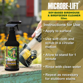 Microbe-Lift non-toxic bird-safe cleaner protects birds while cleaning surfaces.