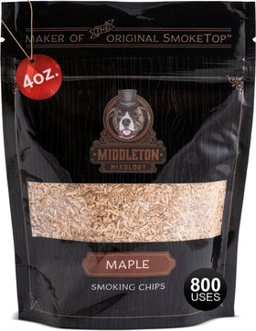 Middleton Mixology SmokeTop maple wood chips for 4oz bag add rich aroma to cocktails