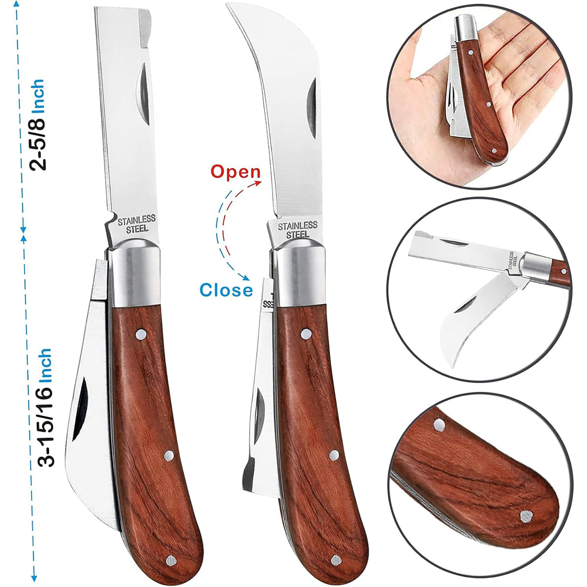 MIDOUWEST pocket grafting knife folds compactly for easy field carry.