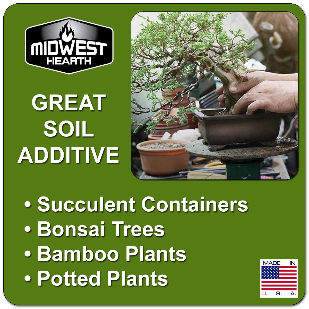 Midwest Hearth lava rocks provide porous texture for better watering control.