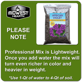 Midwest Hearth African Violet mix with balanced pH for better soil conditions.