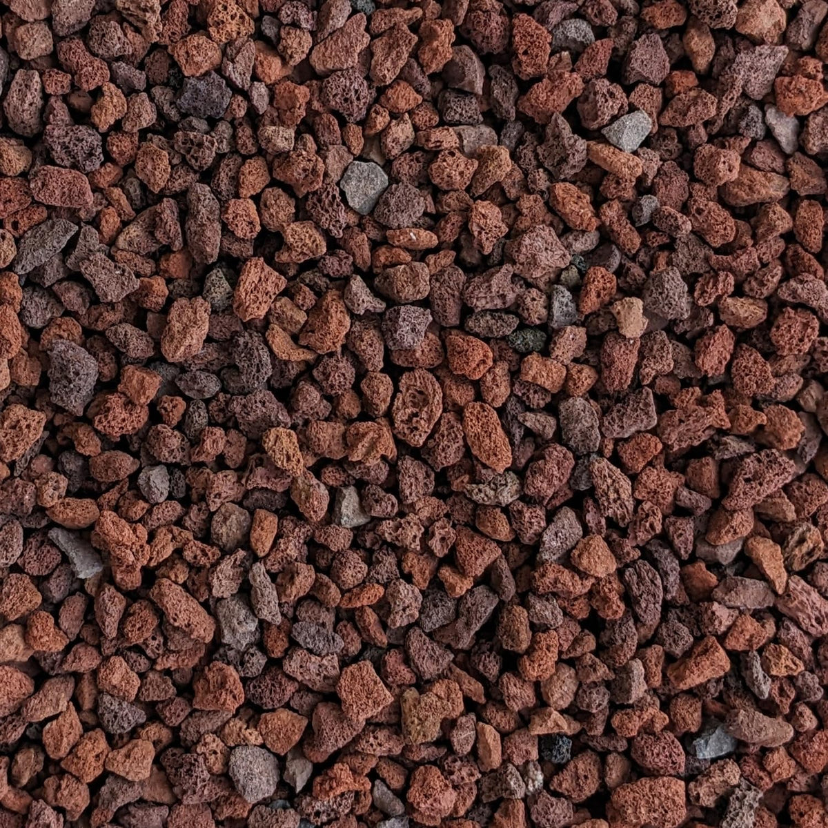 Midwest Hearth Red Lava Rocks 1/4-inch close-up for improved drainage in planters.