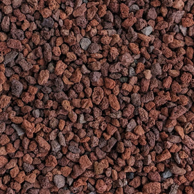 Midwest Hearth red lava rocks 1/4-inch size for drainage and root protection