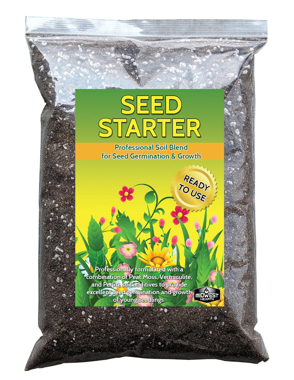 Midwest Hearth seed starter soil mix supports robust germination and healthy seedling growth