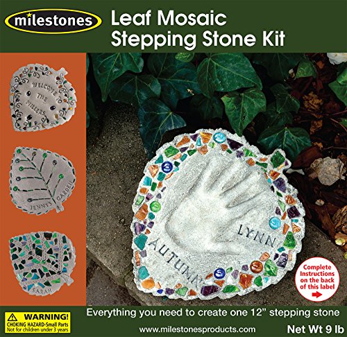 Midwest Products finished leaf stepping stone offers a unique, long-lasting garden keepsake.