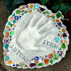 Midwest Products mosaic glass tiles add color and texture to your personalized stone.