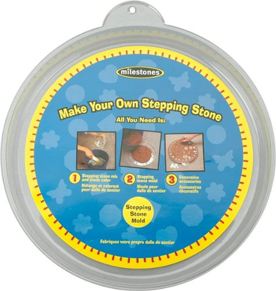 Midwest Products large round stepping stone mold in use for DIY garden path creation, durable and reusable.