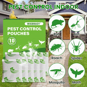 Migdracy Pest Control Pouches in living room illustrating indoor placement.