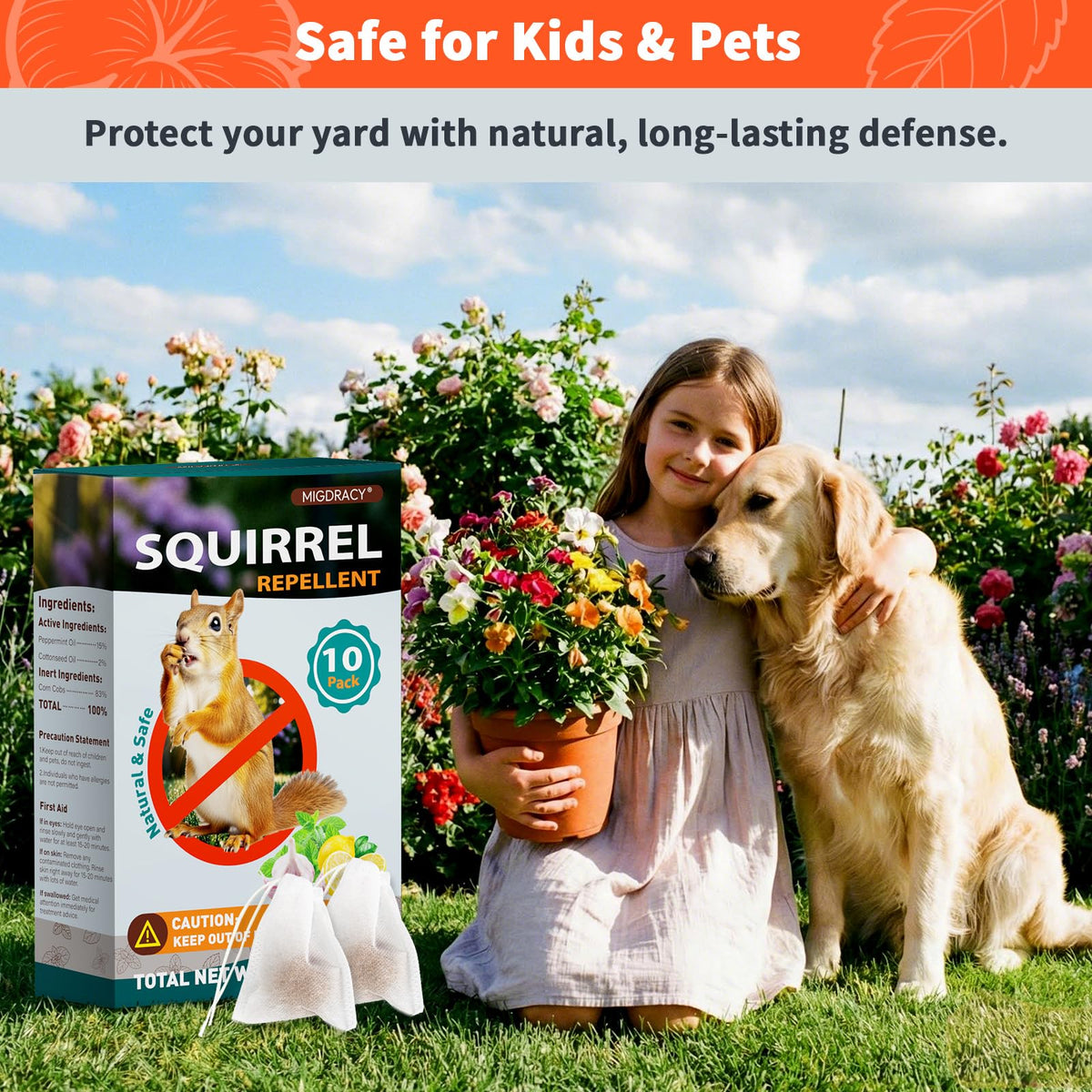Migdracy Squirrel Repellent Balls provide long-lasting scent release for weeks