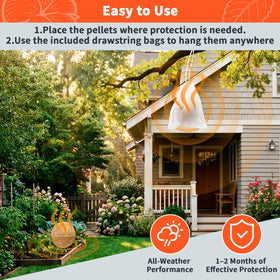 Migdracy Squirrel Repellent Balls offer versatile coverage around yards and sheds