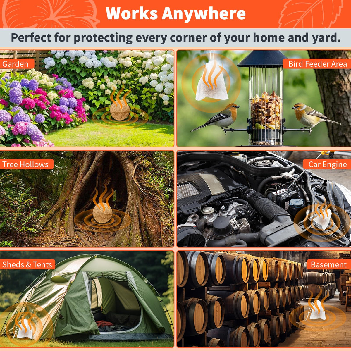 Migdracy Squirrel Repellent Balls deter chipmunks and raccoons without traps