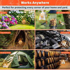 Migdracy Squirrel Repellent Balls deter chipmunks and raccoons without traps