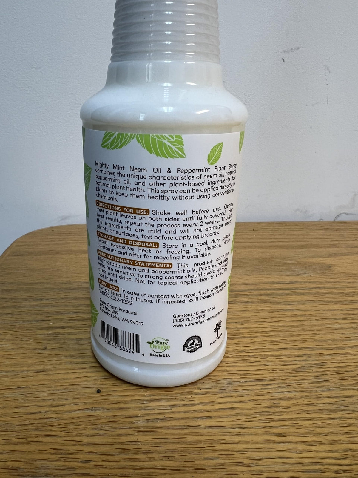 Mighty Mint peppermint aroma enhances routine plant care during spraying.