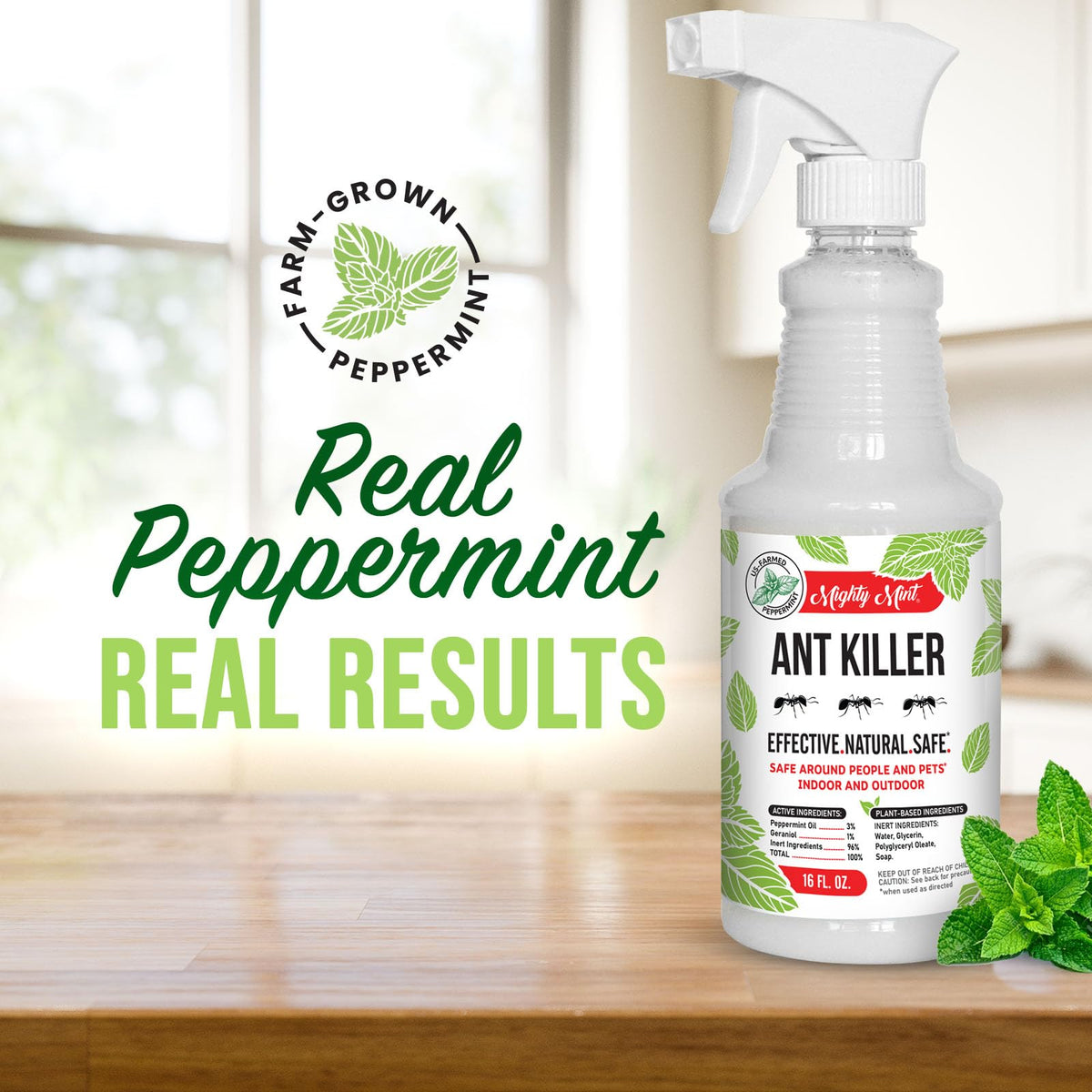 Mighty Mint Peppermint Oil Ant Killer Spray mist for quick indoor deterrence
