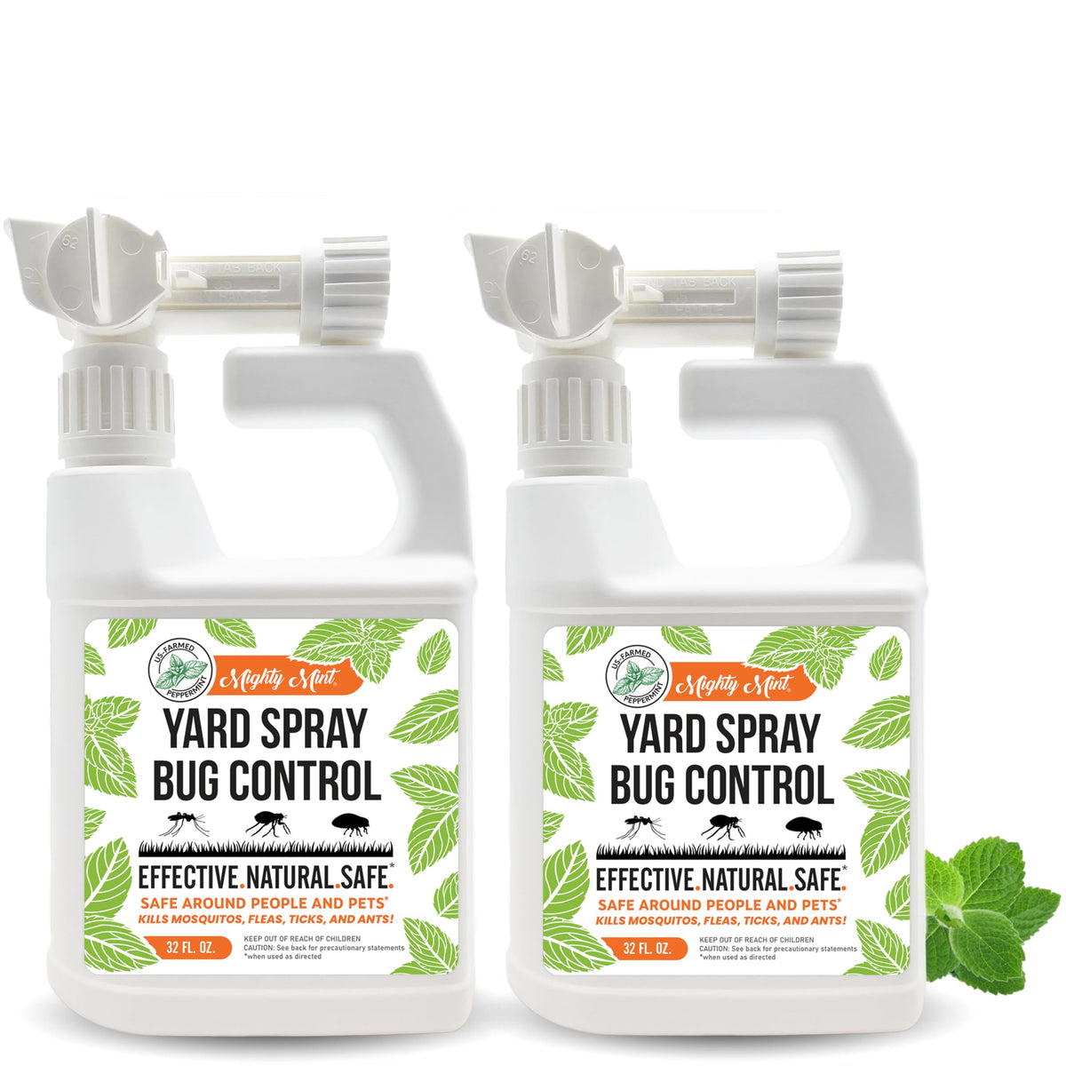 Mighty Mint peppermint oil bottle for outdoor pest control