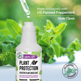 Mighty Mint pest protection spray deters aphids and mites on outdoor plants.