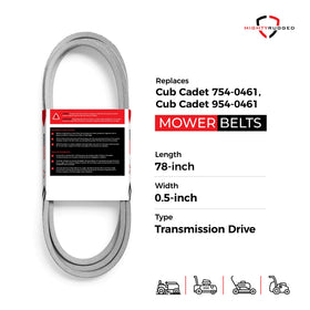 MightyRugged aramid-cord belt in-use demonstrates reliable Cub Cadet compatibility.