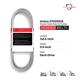 MightyRugged Ariens belt close-up shows aramid cord strength for longer life