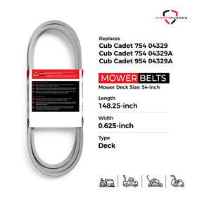 MightyRugged belt construction displays high-strength materials for reduced wear.
