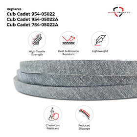 MightyRugged belt resists heat, oil, and abrasion for longer life