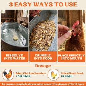 Miguelina Dewormer being mixed into feed for easy integration.