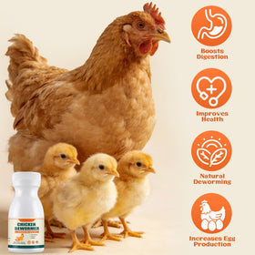 Miguelina Dewormer tablets closeup for daily feed or water administration.