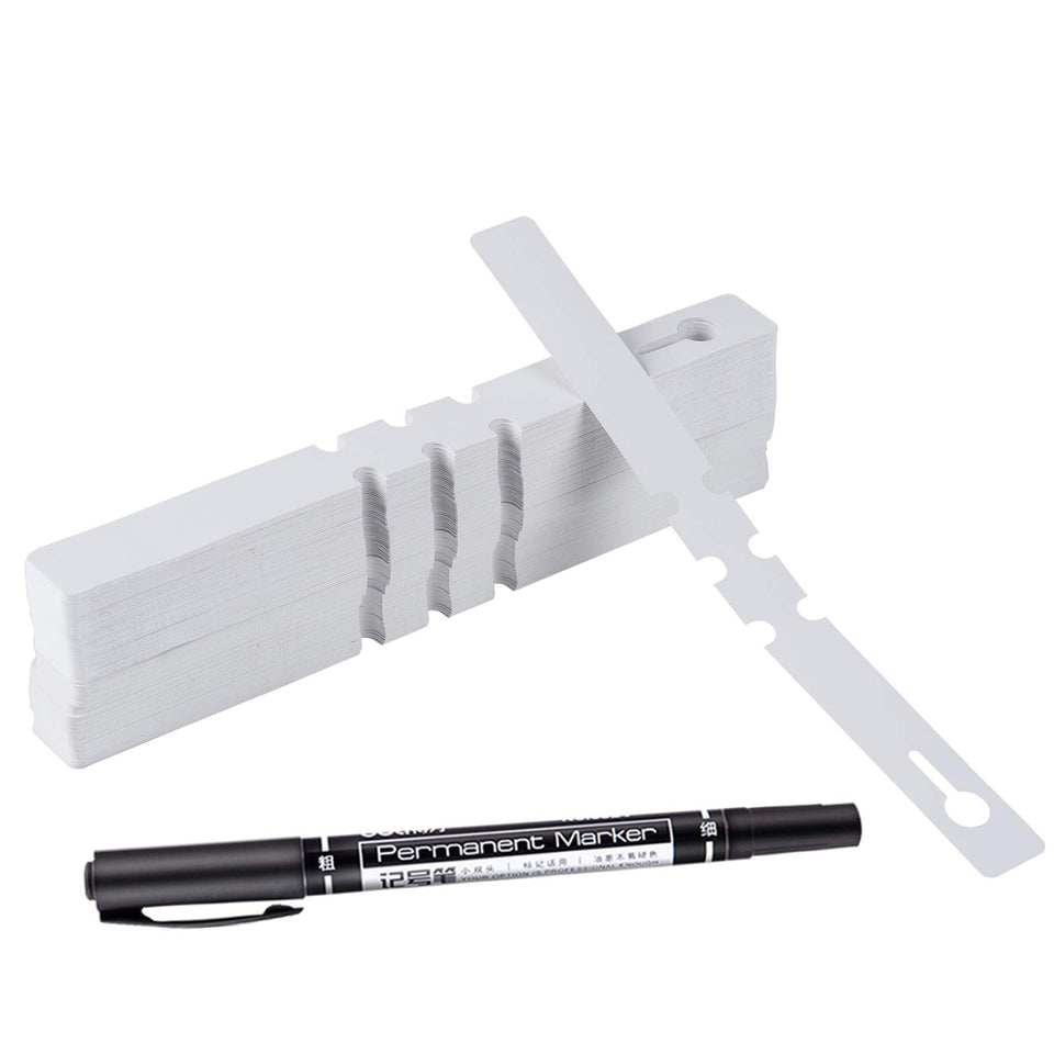MIHEY white plant tags with marker pen for quick garden labeling