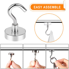 MIKEDE magnetic hook demonstrating easy installation and removal