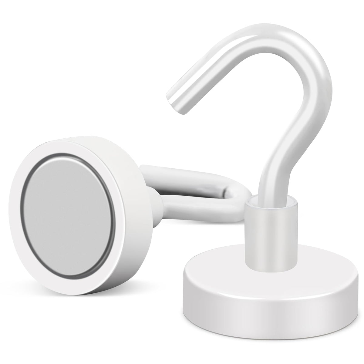 MIKEDE strong magnet with metal base adheres to steel surfaces.