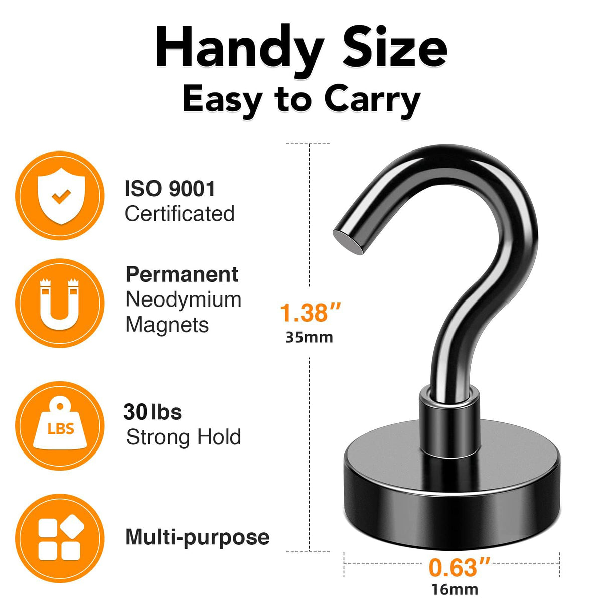 MIKEDE magnetic hook easy remove for quick kitchen decluttering.