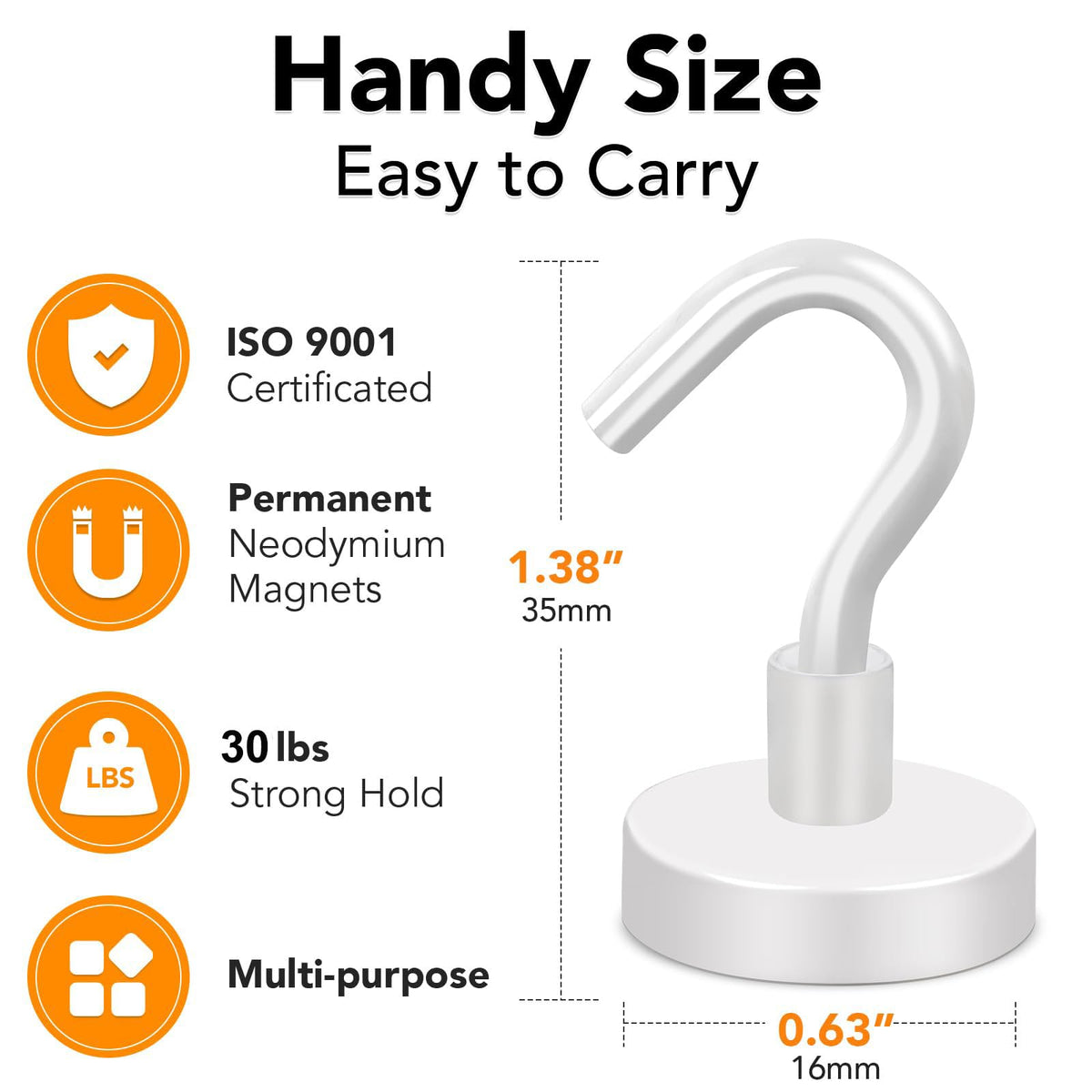 MIKEDE magnetic hook in kitchen keeps towels within reach without wall damage.