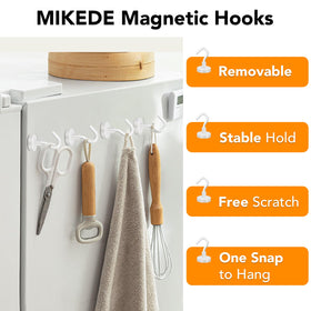 MIKEDE outdoor hanging hook for hats and keys on metal surfaces.