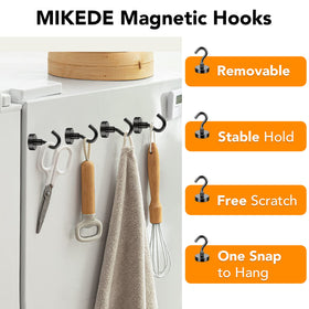 MIKEDE outdoor magnetic hook for versatile hanging brackets.