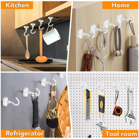 MIKEDE compact white magnetic hook complements modern kitchens.