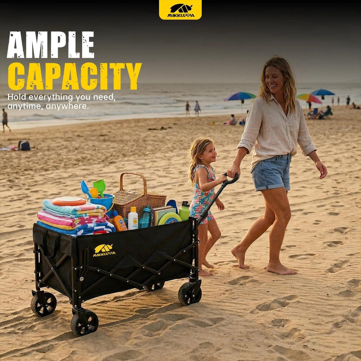 MIKKUPPA wagon with front 360° rotation for easy maneuvering.