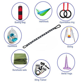 MIKMAYTOO corrosion-resistant black finish on metal chains for long-lasting use.