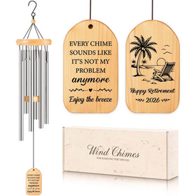Milcier retirement wind chime in an elegant gift box, ready for celebration