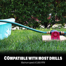 Milescraft DrillPump750 750 GPH flow rate for efficient transfers
