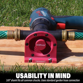 Milescraft DrillPump750 self-priming action enabling fast water transfer