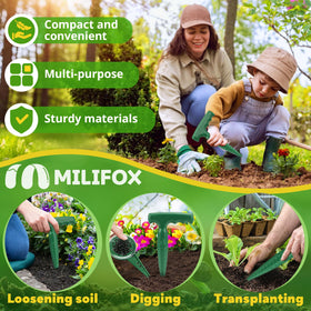 Compact lightweight dibber ideal for quick holes and transplanting.