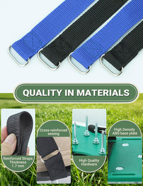 MILLUXXi lawn aerator shoes durable base image shows reinforced plastic base.