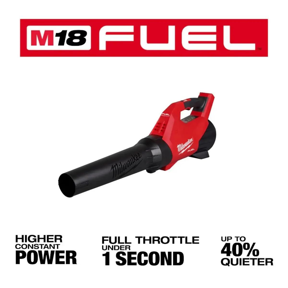 Close-up of Milwaukee 3017-20 Blower for compact, edge-to-edge performance.